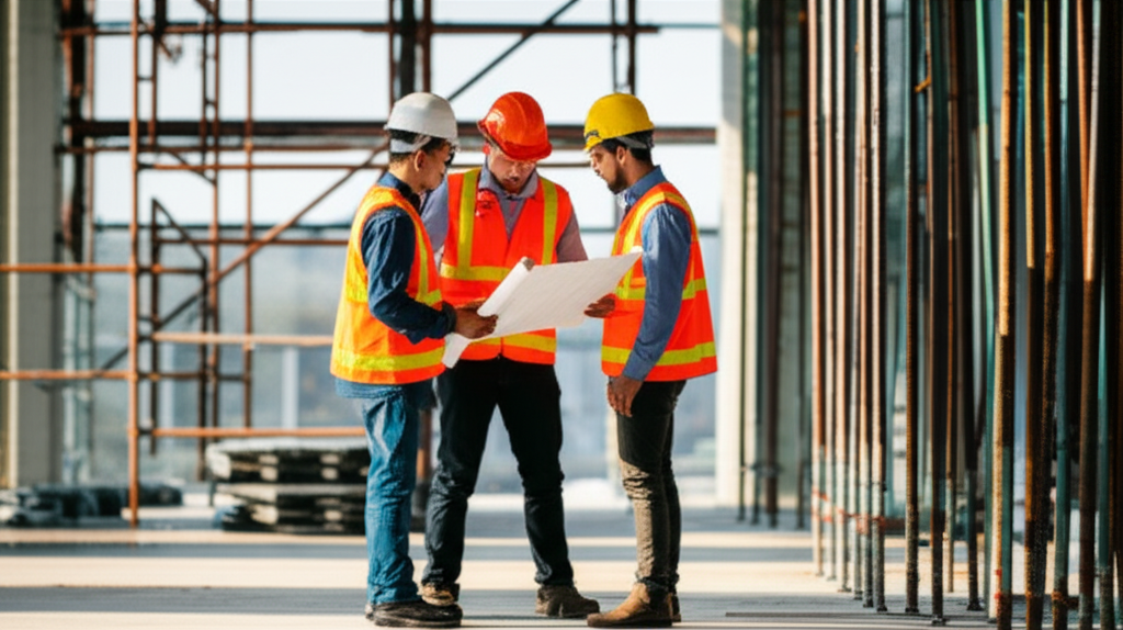 Construction team working